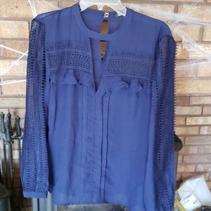 NWOT! Navy Blue Express blouse. Size L.